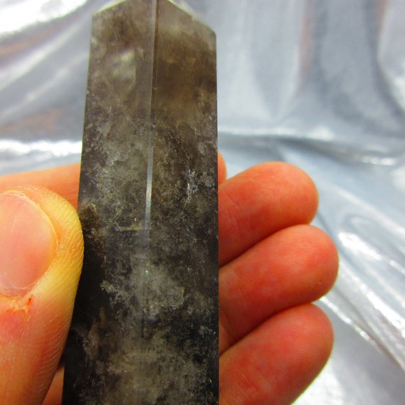 Smoky Quartz Crystal Polished Tower Generator Crystal Meditation Tool - Picture 6 of 8